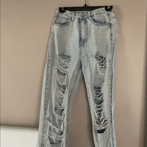 ripped mom jeans
